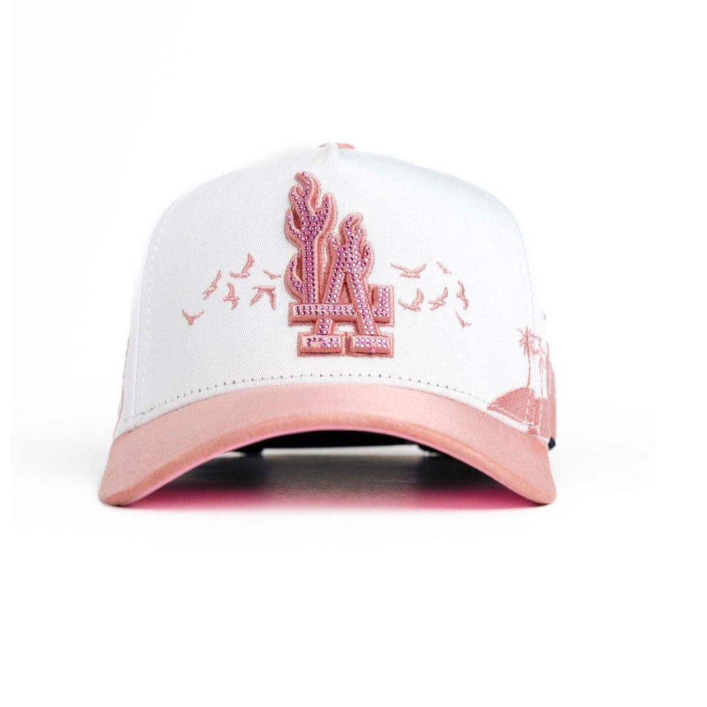 LA Flames White Pink